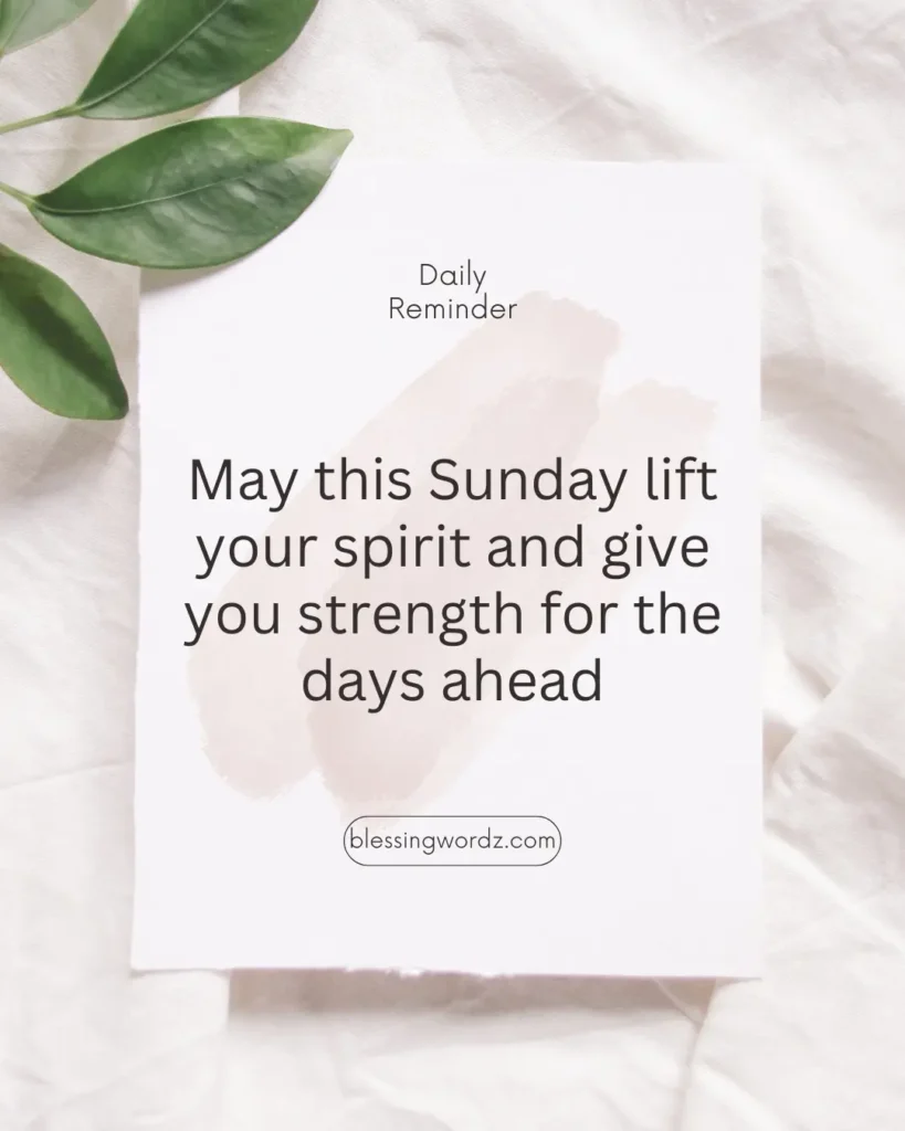 inspirational sunday blessings