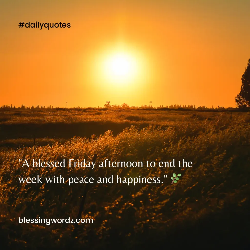 friday afternoon blessings