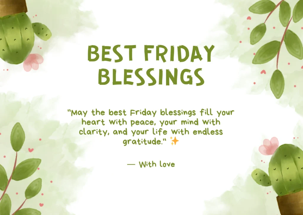 best friday blessings