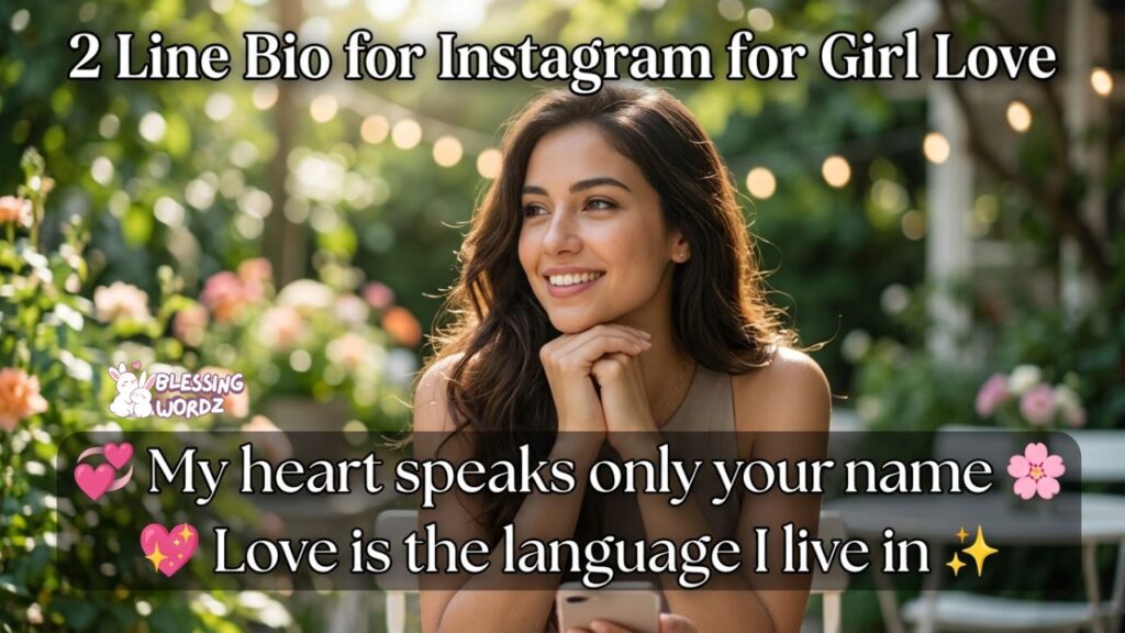 2 Line Bio for Instagram for Girl Love