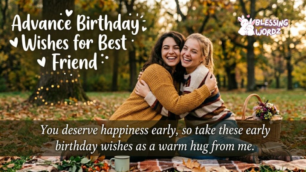 Advance Birthday Wishes for Best Friend